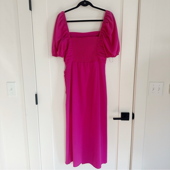 French Connection Pink Afina Inu Satin Midi Dress - Picture 4 of 6